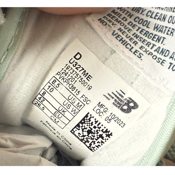 New Balance 327 'New Spruce' Suede Sneakers US Mens 8.5 / Womens 10 - Picture 9 of 11